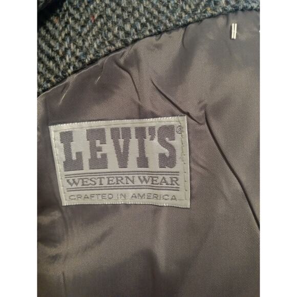 Levi’s Vintage Western Wear Wool Coat Gray 42L Men’s Long Overcoat - Picture 2 of 9